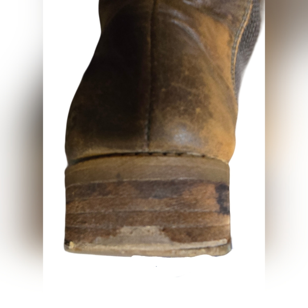 UGG Distressed Leather Chelsea Ankle Boots Shearling Lined Pull On Women’s 8 - Picture 8 of 12